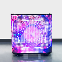 Stand de DJ mobile pliable avec façade, écran LED portable, résolution 8K, couleur pleine, haute luminosité, garantie 3 ans
