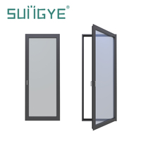 Porte d'entrée moderne SUNGYE en aluminium, à ouverture coulissante, double vitrage trempé, résistante aux impacts d'ouragan, pour maison résidentielle ou villa