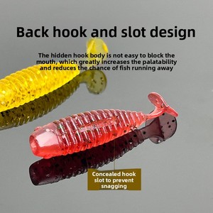 เหยื่อปลอมแบบนิ่ม SWORDFISH Bass Micro Bait ขนาด 3.5 ซม. 4.5 ซม. แบบลอยน้ำ สำหรับน้ำลึก หางรูปตัว T ขนาดเล็ก แบบเกลียว ทำจากสแตนเลส - Product Image 4