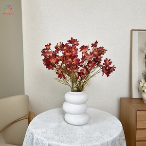 Fleur artificielle Cosmos de 80 cm, tige longue, <span class=keywords><strong>multi</strong></span>-têtes, fleurs sauvages en tissu avec bourgeons pour grand <span class=keywords><strong>vase</strong></span>, décoration intérieure - Product Image 2