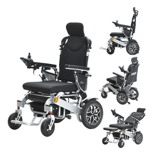 <span class=keywords><strong>Fauteuil</strong></span> roulant <span class=keywords><strong>électrique</strong></span> pliable en alliage d'aluminium, vente en gros d'usine, moteur 300W*2, pour personnes handicapées - Product Image 1