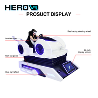 Réalité virtuelle de voiture de course de l'arcade VR de HEROVR conduisant le simulateur de jeux avec la plate-forme de mouvement