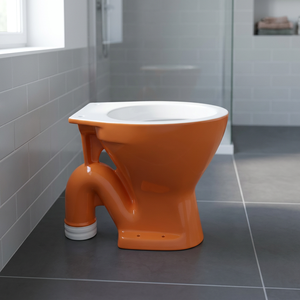 WC en céramique pour salle de bain, design rustique menthe, double couleur, avec siphon en S et en P, ensemble de toilettes européennes - Product Image 5