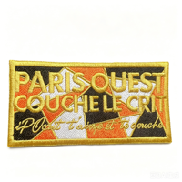Parche Bordado Personalizado con Letras y Eslogan, Aplique Termoadhesivo con Texto en Francés, Insignia para Ropa Urbana, Sudadera, Chaqueta, Bolso