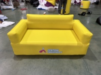 Canapé de camping auto-gonflable double avec pompe à air intégrée, chaise gonflable, siège gonflable pour le camping et les événements