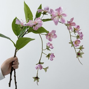 Fleurs artificielles de jasmin pleureur en plastique, haute simulation, pour décoration de mariage et de maison, rose, blanc, bleu, violet - Product Image 1