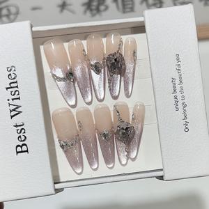 <span class=keywords><strong>Uñas</strong></span> Postizas Hechas a Mano, Diseño Elegante <span class=keywords><strong>de</strong></span> Estilete, Juego <span class=keywords><strong>de</strong></span> 10 Piezas en Diferentes Tamaños, <span class=keywords><strong>Uñas</strong></span> Artificiales al por Mayor - Product Image 6