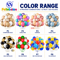 Balon Lateks Champagne Grosir 12 Inci 100 Buah CE/EN71/BSCI/CPC OEM/ODM - Warna Campuran untuk Perlengkapan Pesta Baby Shower