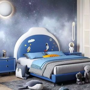 Детская спальня в стиле мультфильмов для мальчиков: кровать-космонавт, комплект мебели для детской спальни - Product Image 5