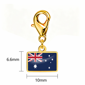 LUOYUNE Oferta Especial Colgante <span class=keywords><strong>de</strong></span> Bandera Nacional Chapado en Oro <span class=keywords><strong>de</strong></span> 18K, Unisex, <span class=keywords><strong>de</strong></span> Acero Inoxidable, Venta al por Mayor para Fabricación <span class=keywords><strong>de</strong></span> Joyería DIY - Product Image 2