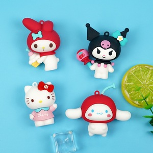 Venta al por mayor para colgante de llavero de PVC nuevo diseño creativo gato KT ecológico ligero Flexible DIY accesorios pequeño regalo - Product Image 1