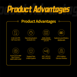 Téléphones mobiles débloqués 6,5 pouces FHD Android IP68 NFC DORLAND Téléphone industriel pour l'industrie pétrolière et gazière - Product Image 2