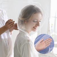 Penutup Kepala Pelindung Riasan, Melindungi Rambut dan Wajah, Bahan Nilon Chiffon Ringan dan Udara Sirkulasi Baik, Penutup Wajah dengan Ritsleting, Dapat Dicuci, Jaring Rambut, Penutup Masker Wajah
