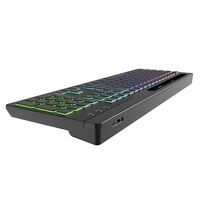 106 Layout RGB Backlit 2.4G Wireless Membrane Keyboard Mouse Combo with 1600 DPI Silent Rechargeable Battery Tablet Phone Holder