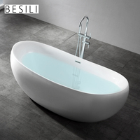 Baignoire autoportante en acrylique de luxe BESILl 1300 mm pour adultes