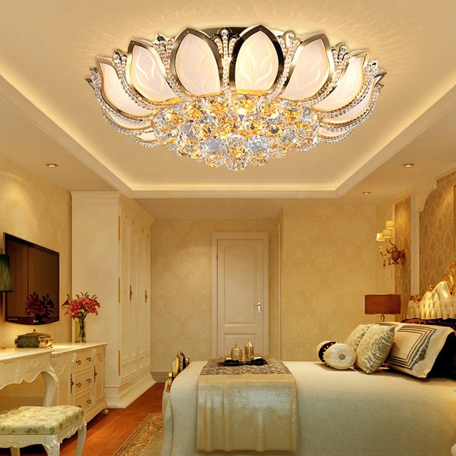 Modern Home LED Ceiling Light Metal Base Chandelier for Living Dining Wedding Master Bedroom Lamps Lights for Home Ceiling