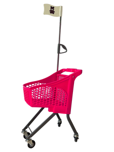 รถเข็นช้อปปิ้งพลาสติกสำหรับเด็กพร้อมเสาธงของขวัญสำหรับเด็ก - Product Image 3