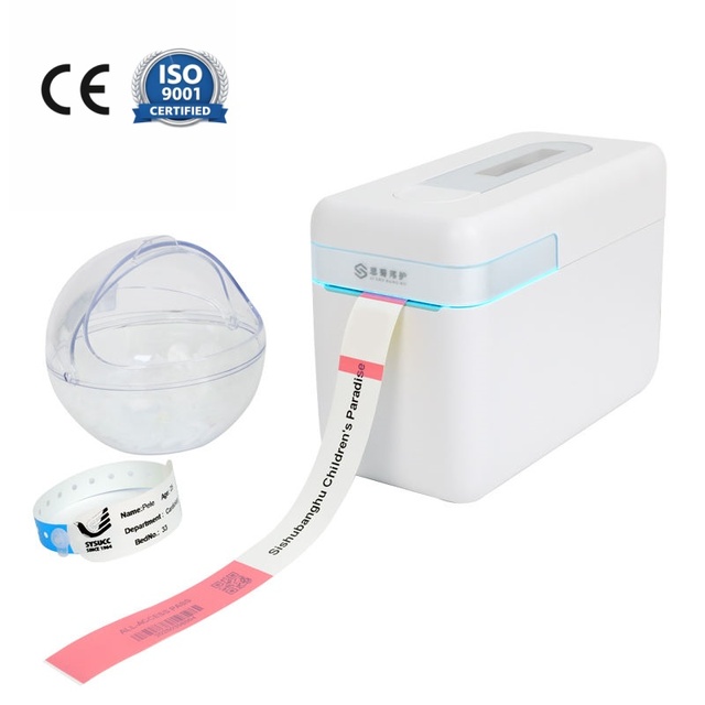 203DPI 56mm Width 150mm/s Printing Speed Lightweight Portable Thermal Wristband Printer with USB Interface for Hospital Use
