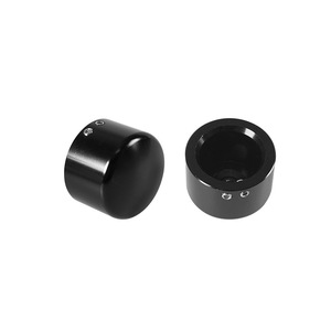 Capuchons d'axe avant de moto Black Works Racing 9.5x5x4.5 Noir Argent Harley Davidson MP-1094 Décoration de roue - Product Image 5
