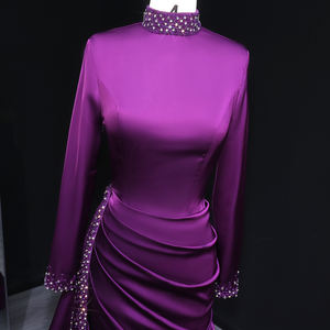 ชารอนกล่าวว่า SF202 ชุดราตรีทรงเมอร์เมดสีม่วง ประดับเลื่อมและลูกปัด ดีไซน์หรูหรา แบบเปิดไหล่ ยาวลากพื้น พร้อมชายกระโปรงยาว - Product Image 3