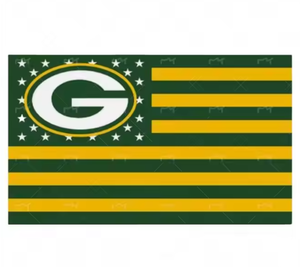 ธงชาติอเมริกันลายทางแบบกำหนดเองสำหรับขายส่ง 32 ทีม กรีนเบย์ แพคเกอร์ส ขนาด 90*150 ซม. สำหรับงานปาร์ตี้เฉลิมฉลองในร่ม/กลางแจ้ง - Product Image 1
