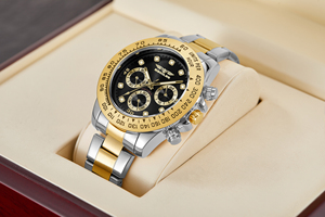 Reloj de pulsera deportivo de cuarzo para hombre, personalizado OEM 2926 con logotipo, fase lunar, aleación de lujo, luminoso, números arábigos, cronógrafo, resistente al agua 3BAR - Product Image 6