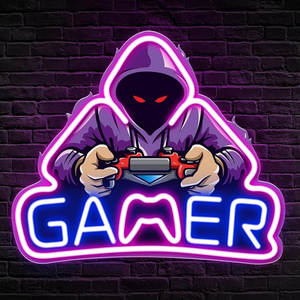 Gamer Đèn Neon uv-in <span class=keywords><strong>LED</strong></span> Đèn chơi game cho phòng trò chơi & Quảng cáo-điều khiển từ xa IP65 không thấm nước tùy chỉnh kích thước - Product Image 1