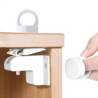 Verrous de sécurité pour armoires et loquets anti-enfants Gaixie en plastique pour armoires, tiroirs, portes - Adhésifs multi-usages pour enfants