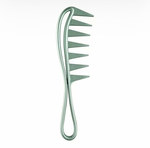 Peigne à dents larges à double usage pour hommes, pour le coiffage en salon, pour <span class=keywords><strong>cheveux</strong></span> secs ou mouillés, avec embout creux arrondi, manche en plastique tendance, brosses à <span class=keywords><strong>cheveux</strong></span> - Product Image 3