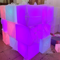 Set furnitur Modern warna-warni Led, alat kursi meja Bar dalam ruangan luar ruangan furnitur Led