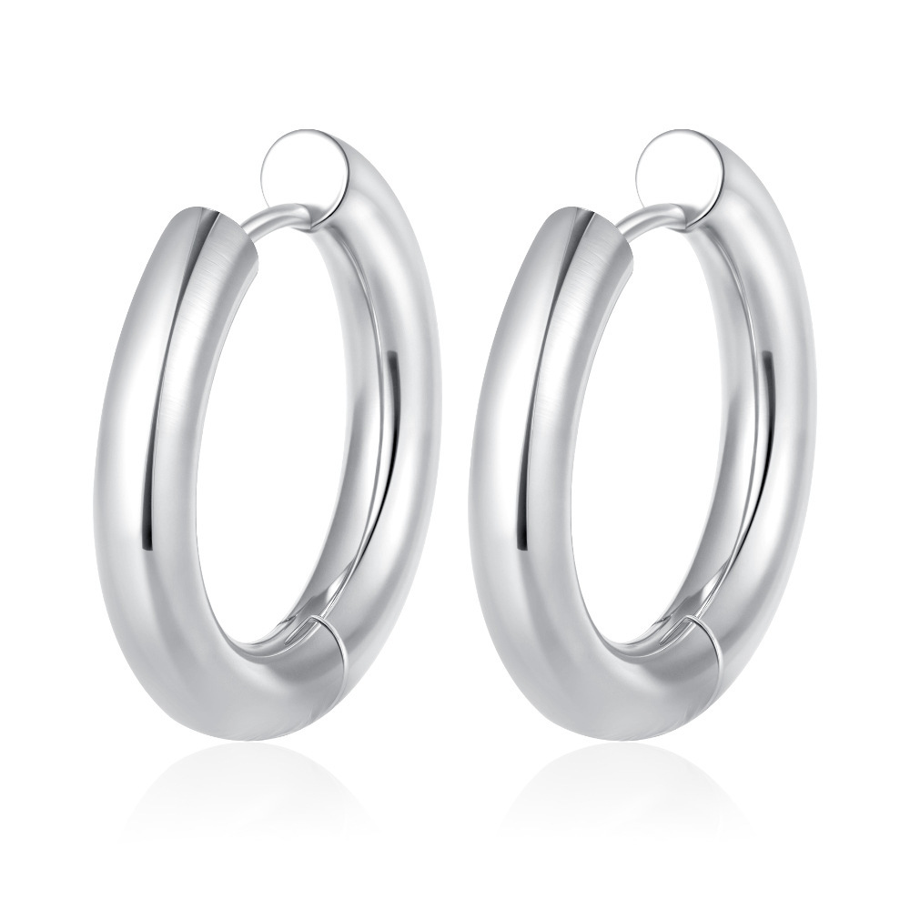 Matériau 316-2.0*8 clips d'oreille-couleur acier-une paire