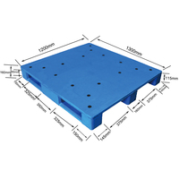 Palette en plastique robuste, palette en plastique à face unique, palette en plastique 1300x1200mm