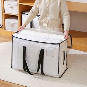 Sac de rangement de déménagement grande capacité avec poignées renforcées, sac de rangement transparent robuste pour couettes, couvertures, literie et vêtements - Product Image 6