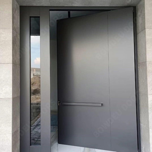 Grande porte d'entrée au design de luxe Porte d'entrée pivotante de sécurité extérieure Porte d'entrée pivotante en bois moderne pour maisons - Product Image 5