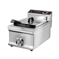 Friteuse électrique industrielle de table 8L pour poisson et poulet, en acier inoxydable, puissance 1200W