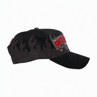 Casquettes de baseball pour hommes OEM ODM à visière incurvée, 5 panneaux, en daim vieilli, avec broderie 3D, modèle Original WORLD TOUR Gorras Barbas