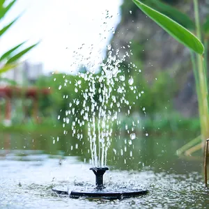 室外防水5v 1w迷你太阳能浮动水泵喷泉，用于花园池塘装饰