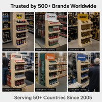 Estante de Exhibición de Madera Contrachapada de 5 Niveles para Tienda de Herramientas, Estante de Madera para Piso, Fácil de Montar, Exhibidor Personalizado, Certificado FSC