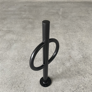 <span class=keywords><strong>Anneau</strong></span> et poste Stylebollard 2 capacité de vélo revêtement en poudre noire porte-vélo supports de stationnement pour vélos - Product Image 3