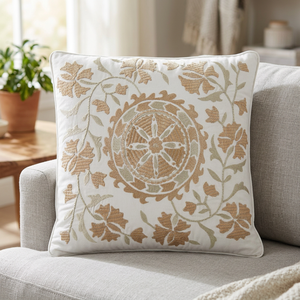 Coussins carrés brodés floraux housses de coussin décoratives confortables pour la maison hôtel et hôpital - Product Image 2