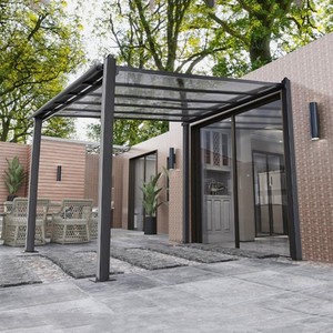 Pérgola de Aluminio de Lujo con Techo de Láminas, Gazebo, Pabellón, Invernadero Exterior, Solárium de Aluminio y Vidrio - Product Image 3
