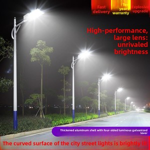 Lampione Stradale <span class=keywords><strong>a</strong></span> LED <span class=keywords><strong>Solare</strong></span> con Controllo Manuale, Palo Alto 6m/8m/10m, Illuminazione Stradale per Ingegneria Municipale Esterna - Product Image 2