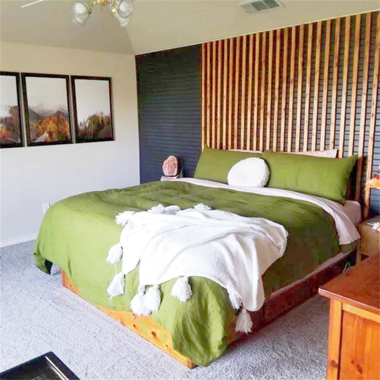 Ensemble de draps en lin pur naturel vert