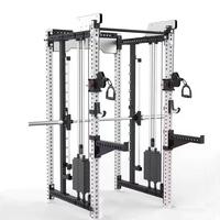 Estación de Entrenamiento Multifuncional de Acero para Gimnasio en Casa, Unisex, con Banco de Sentadillas, Banco de Press y Sistema de Poleas Eléctrico