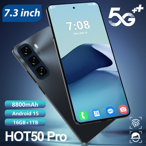 ใหม่ DesignHot50โปรแอนดรอยด์7.3นิ้วนิ้ว Phone16G โทรศัพท์มือถือ + 1TB <span class=keywords><strong>True</strong></span> 4G สมาร์ทโฟนเวอร์ชันทั่วโลก - Product Image 3
