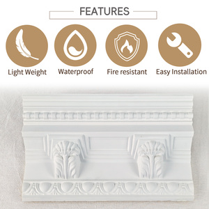 Moulures en mousse de polyuréthane pour corniches, moulures de <span class=keywords><strong>plafond</strong></span> suspendu, utilisation hôtelière, légères, imperméables, design moderne et luxueux - Product Image 4