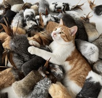 Jouet interactif pour chat avec queue en peluche amusante, accessoires d'exercice pour chaton, queue de lapin en fourrure, fournitures pour animaux de compagnie