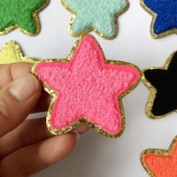 Nouvel arrivage Patch auto-adhésif à motif d'étoile chenille pailletée sur sac accessoire de réparation de broderie de haute qualité plusieurs couleurs