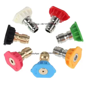 Multiple Degrees 5 Piece Pressure Washer Nozzles Tips 4000PSI Premium Power Washer 1/4'' Quick Connect Spray Nozzles