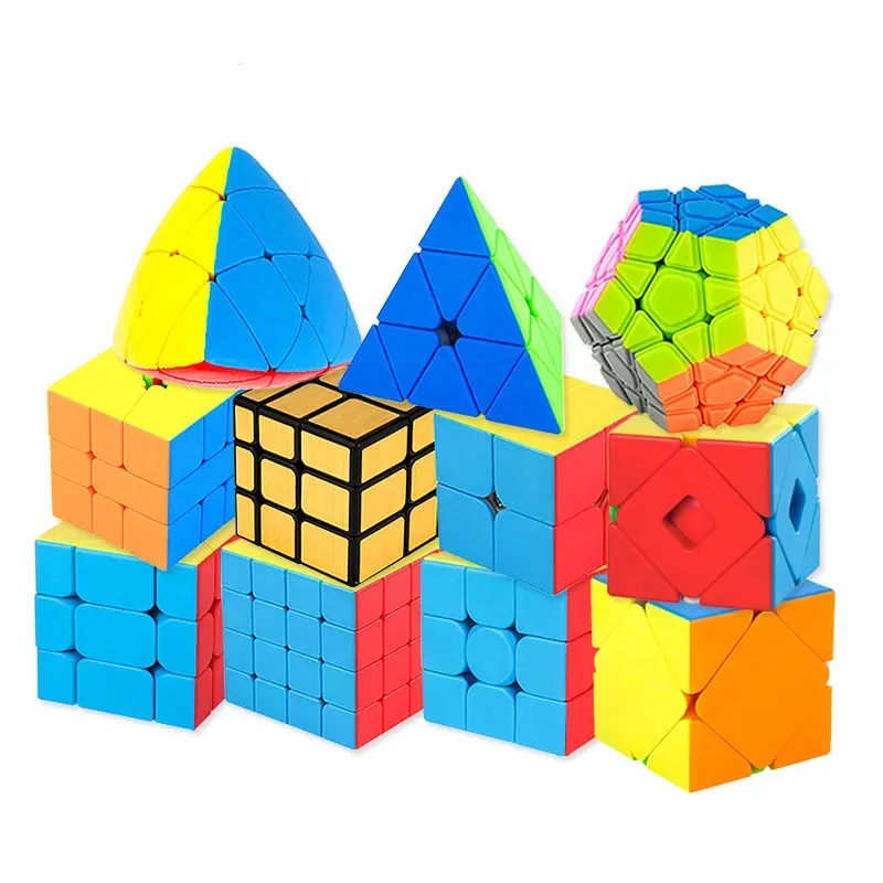 Merk Super Snelheid 3X3 Magische Kubus 3X3X3 4 4X4 5X5 6X6 7X7 8X8 Met Aangepaste Logo Educatief 3d Abs Spiegel Puzzel Speelgoed